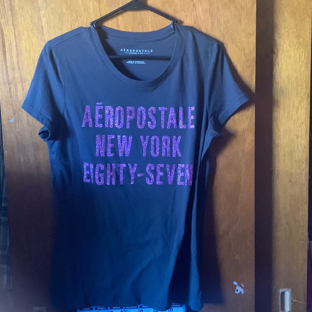 Aeropostale Gray Glitter Top